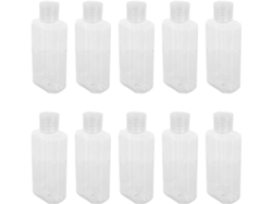 Nuobesty Paquete De 20 Botellas De Plástico Transparente Recargables De 100 Ml Con Tapones Antifugas