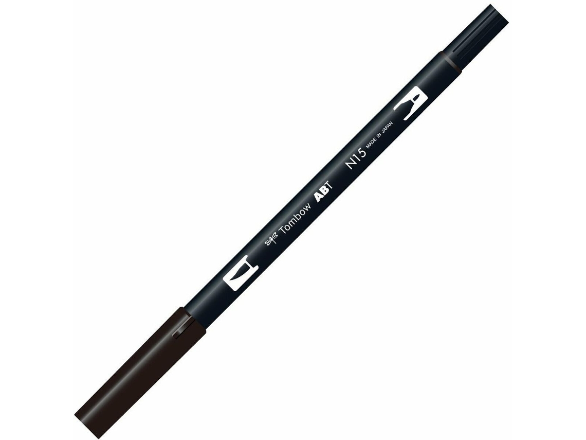 Rotulador Permanente Tombow Abt Dual N15 Preto 6 Unidades