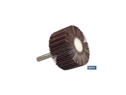 Abanico De Lija Con Mango Ø60x20mm Con Eje De Ø6mm Ideal Para Trabajos En Metal (grano 40)