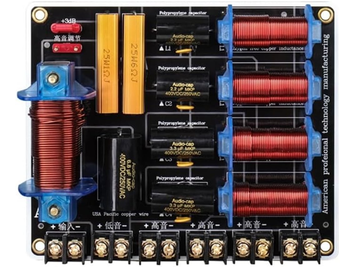Divisor De Altavoces Profesional De 5 Vías, 250-600 W, 45 Hz-23 Khz