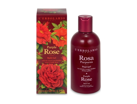 L'Erbolario - Lavagem Corporal Rosa Roxa 250 ml de gel