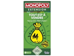 Expansión de Monopoly: Todo está en venta: hace que el clásico juego de Monopoly sea más divertido y rápido, de 2 a 6 jugadores, 40 minutos