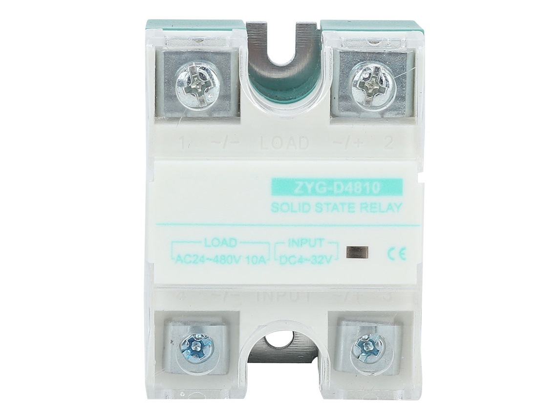 Relé De Estado Sólido Monofásico Zyg D4810 Dc-ac 4~32v 24~480v 10a Para Ajuste De Circuitos