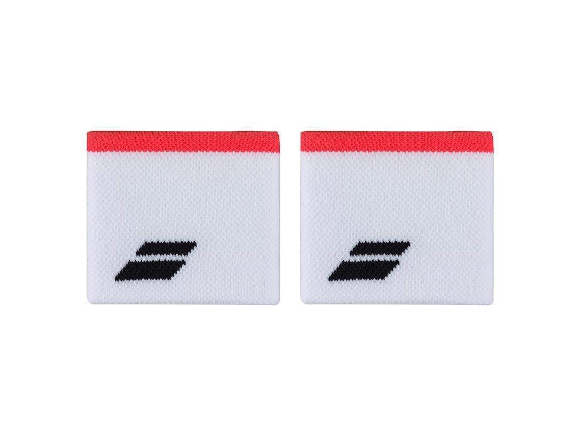 Muñequeras Babolat Cortas Blanco Rojo 2 Unidades