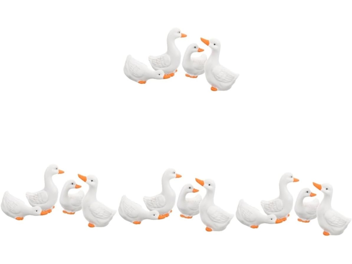Juego De 4 Minifiguras Decorativas De Resina De Animales De Pie - Artículos De Colección Para La