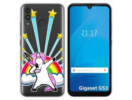 Carcasa Gigaset GS3 TUMUNDOSMARTPHONE Dibujos Transparente Multicolor