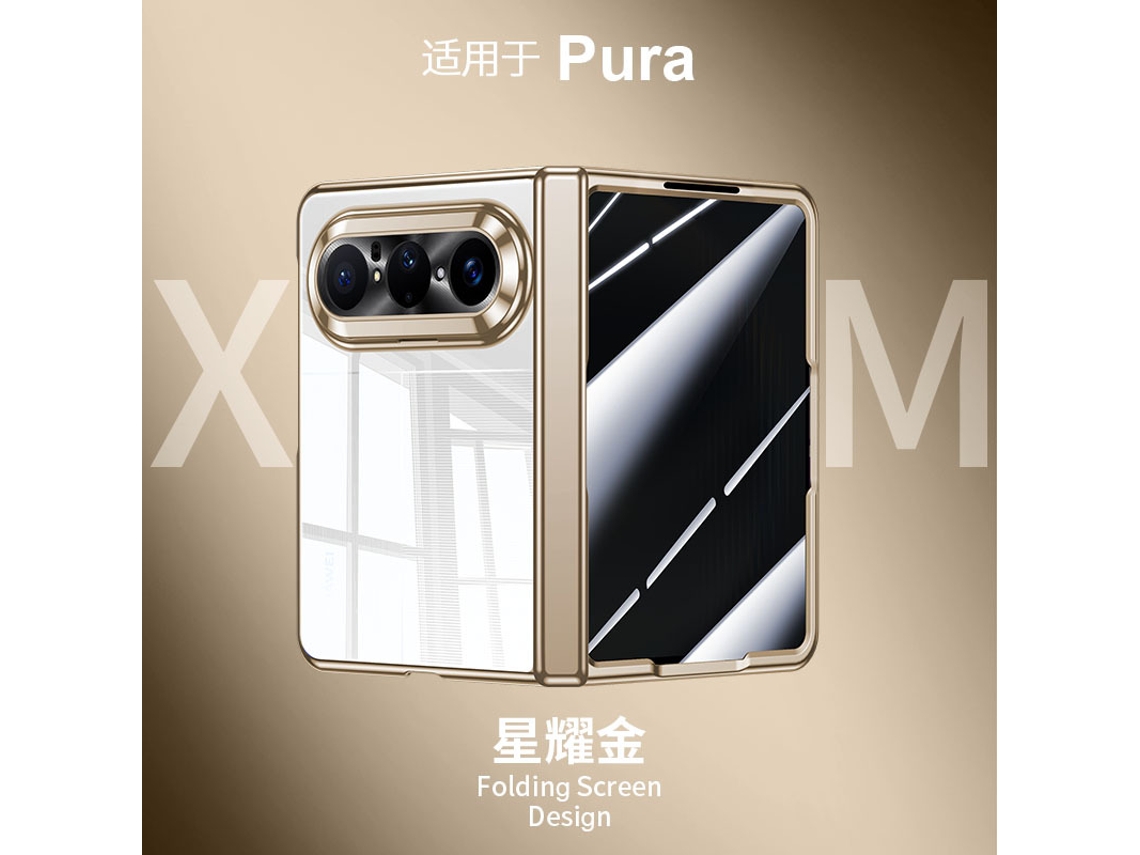 (oro Anti-voyeur Huawei Puraxmax Classic Edition) Caso Del Teléfono Resorte Central De Succión Magnética Caso Electrochapado Membrana Integrada