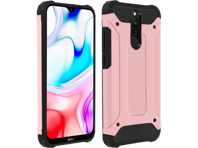 Carcasa Xiaomi Redmi 8, Redmi 8A AVIZAR Anticaídas Rosa