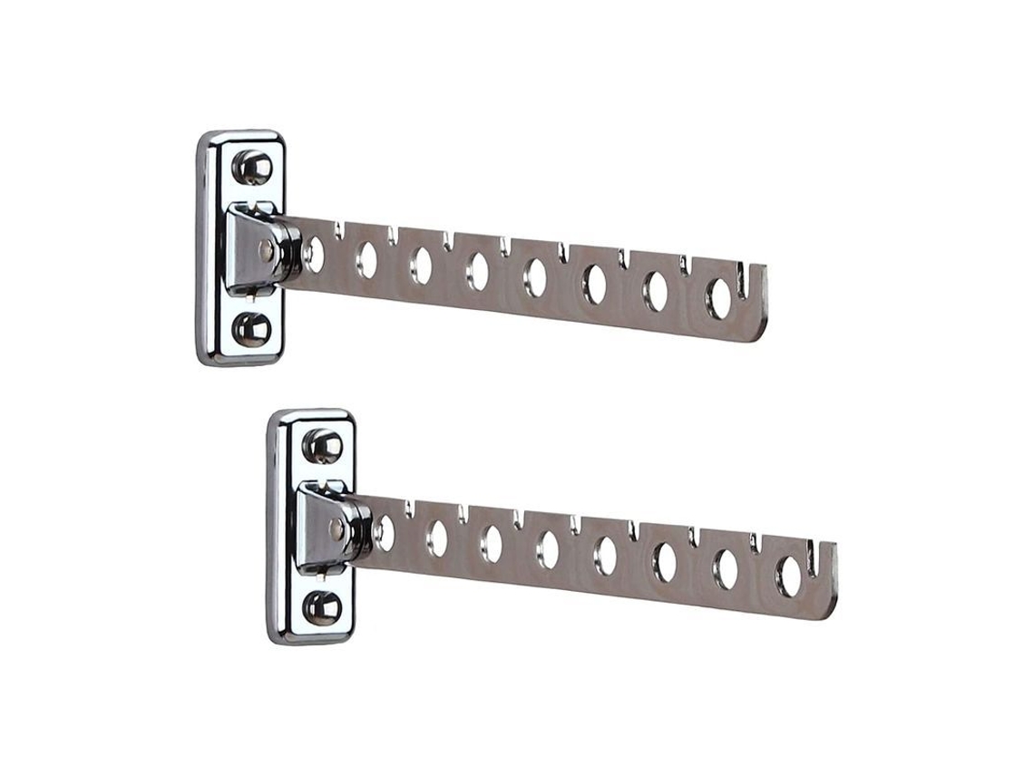 2026-linjou 2 Perchas Plegables De Acero Inoxidable Para Pared Con Brazo Giratorio (plata)