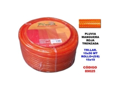 Pluvia manguera roja trenzada tri.lar.15x50 rollo (5-8) 15x19