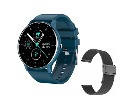 Smartwatch con Monitorización del Sueño Temporizador y Podómetro de Actividad Plástico Azul Acero Negro JL-EIGHT