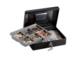 Caja fuerte para monedas Master Lock CB de 10 ml con llave, 3,34 l, color negro