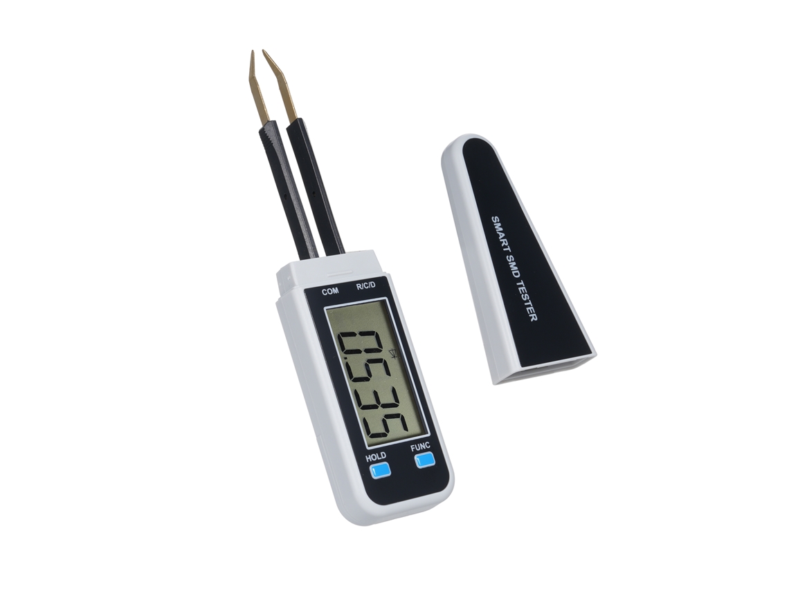 Probador Digital Inteligente Portátil Para Componentes Smd Con Pinzas Para Pruebas De Resistencia, Capacitancia Y Diodos.