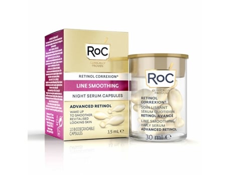 Sérum de noche Roc Line Smoothing 3,5 ml x 10 Suavizante Cápsulas
