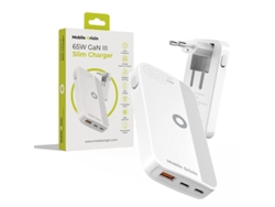 Cargador De Pared Mobile Origin 65w Gan Iii Usb-c Y Usb-a