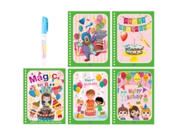 (cumpleaños) Juguete Educativo Para Niños, Libro Mágico De Pintura Al Agua Con Bolígrafo, Juguete Para Bebé