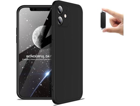 Carcasa y Soporte Iphone 12 Mini Slim armor 360º (Negro)