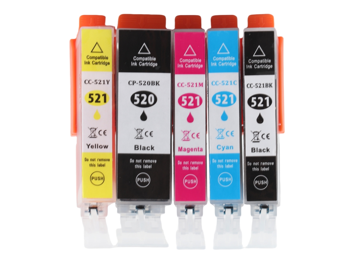 Cartucho de tinta ABS para Pixma IP3600, IP4600, IP4700, Mx860, con impresión nítida en blanco y negro y amarillo (CMY) | Sin marca