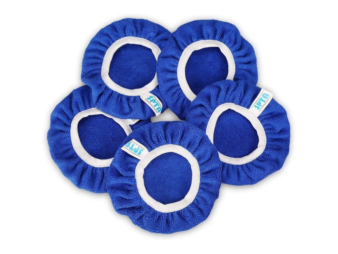 5 Fundas De Pulido De Microfibra (125-150mm) Para Pulidora Orbital, Suaves Y Duraderas