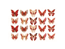 20 pegatinas láser de mariposa dorada, pegatinas DIY para álbumes de recortes, manuales, cuadernos, álbumes de fotos, letras, mariposa roja.