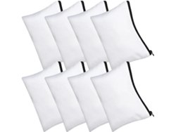Juegos De Neceseres De Lona En Blanco Con Cremallera Para Maquillaje Y Sublimación.
