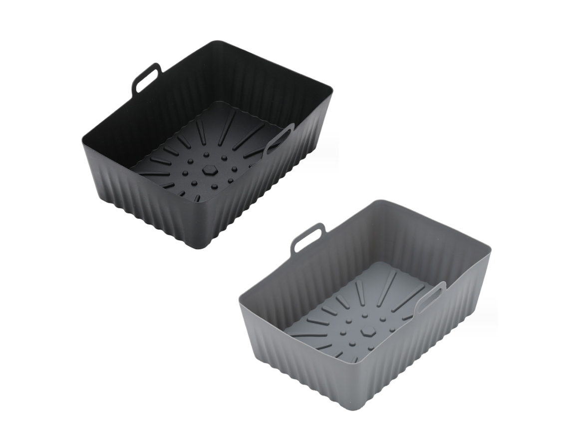 MEOIRUERY 2uds Revestimientos de Silicona para Freidora de Aire, Accesorios Antiadherentes y Seguros para Alimentos