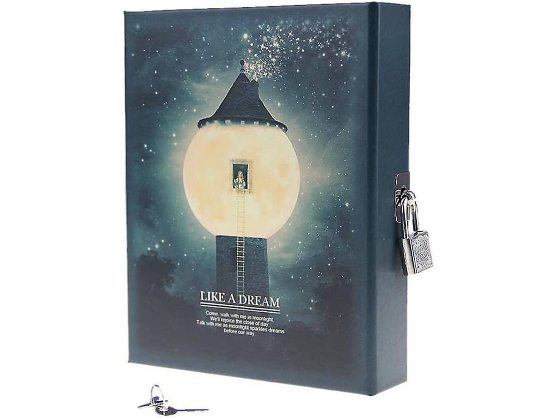 Cuaderno Con Candado Para Secretos, Libreta Con Llave, Tarjeta De Regalo, Estilo Faro Nocturno