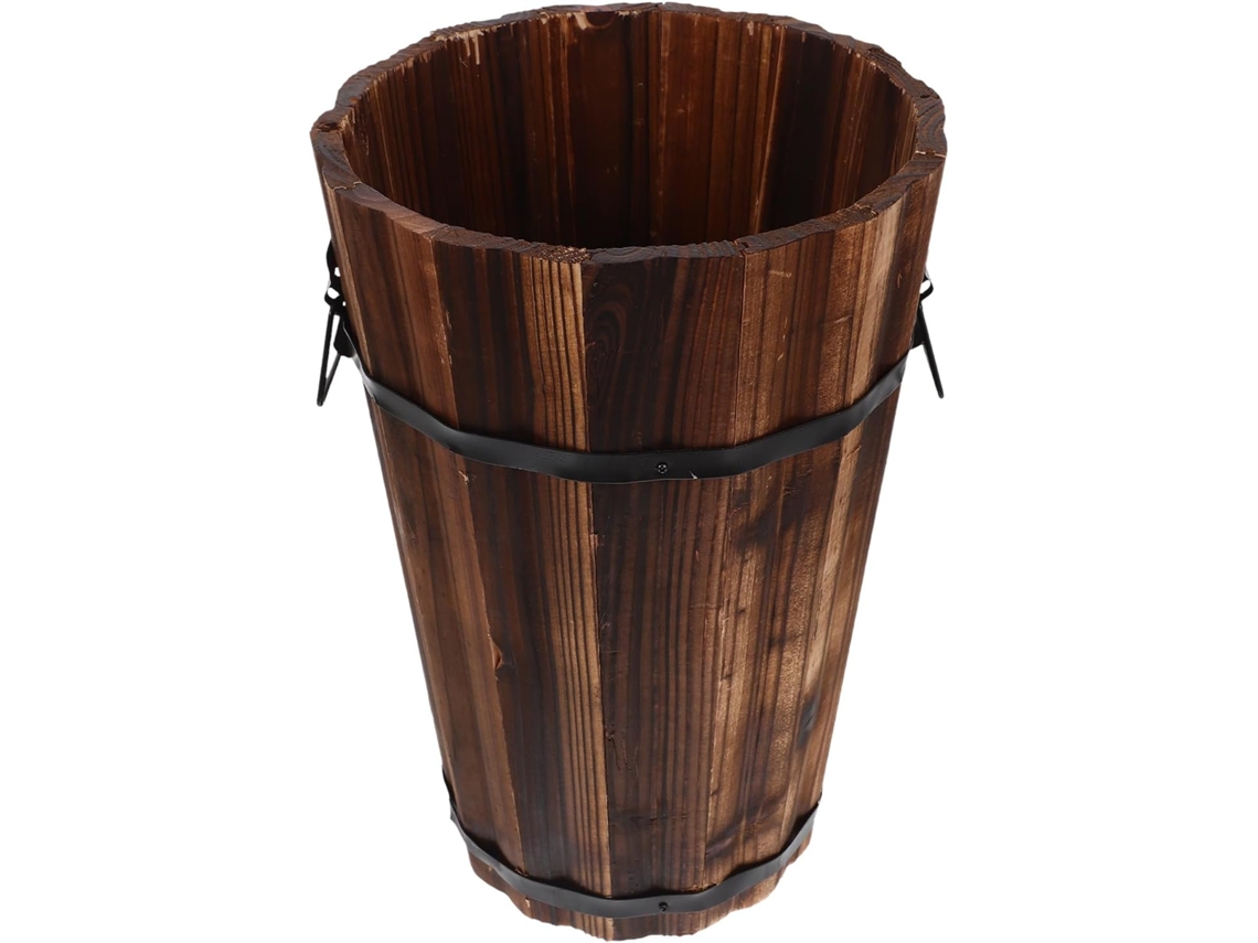 Papelera De Madera Para Baño, Papelera Para Oficina En Casa, Papelera Destilo Rústico