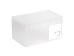 Caja De Plástico Para Guardar Tarjetas Con Tapa, Organizador De Escritorio Para Estudiantes Y Oficina.