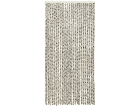 vidaXL Cortina mosquitera de chenilla gris claro y oscuro 100x220 cm