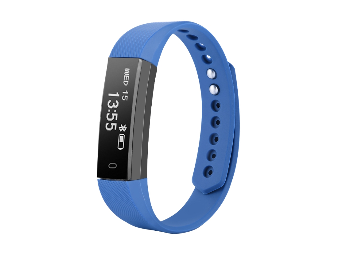 Pulsera Inteligente Con Monitor De Frecuencia Cardíaca, Seguimiento De Datos Deportivos, Podómetro, Id115hr Azul Profundo