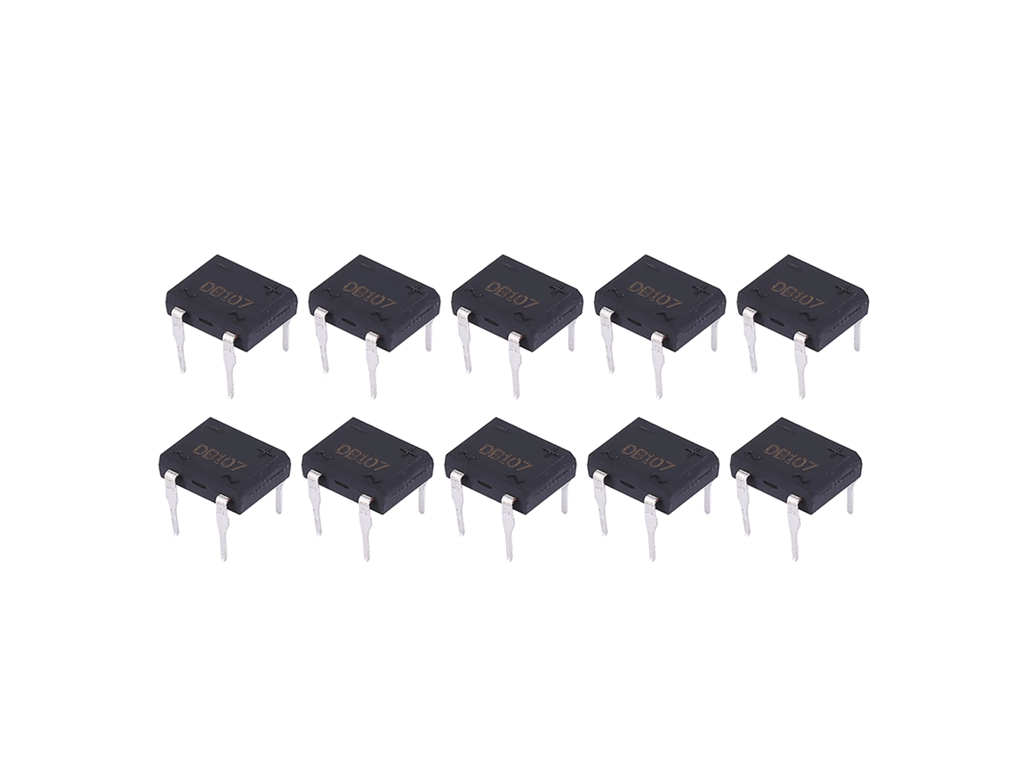 Db107 Rectificador De Puente De 1a 1000v Para Electrodomésticos Y Circuitos Electrónicos Industriales (10 Unidades)