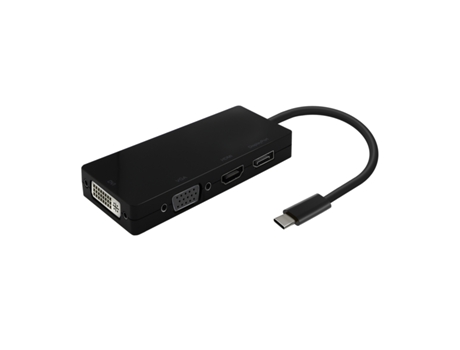 Adaptador de Cable de Vídeo AISENS 0,15 M Usb Type-C Dvi Vga Displayport Hdmi - Negro