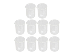 10 Vasos De Precipitados De Vidrio Científicos De 250 Ml Con Escala Transparente Para Experimentos De Laboratorio.