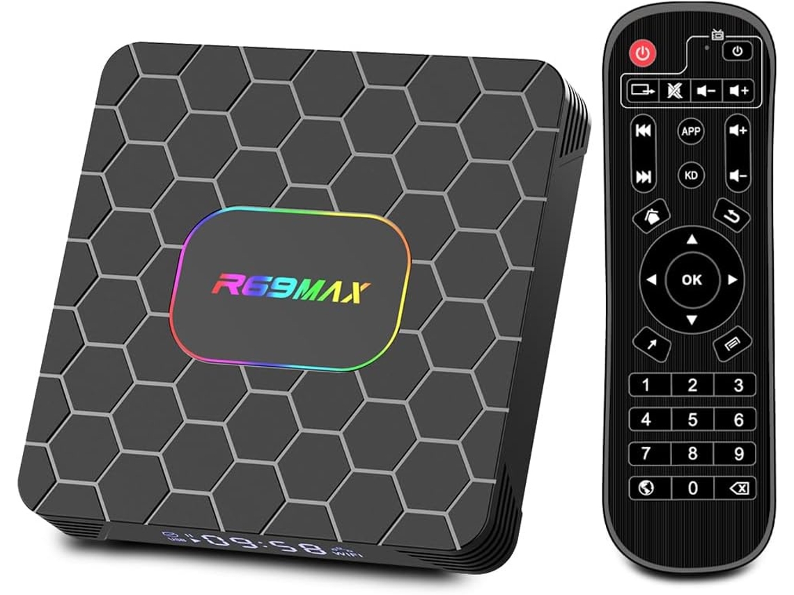 Decodificador De Tv Android 14.0, R69max, Smart Tv Box Con 4 Gb De Ram, 32 Gb De Rom, Procesador Rk3528 De Cuatro Núcleos, Procesador Arm Co