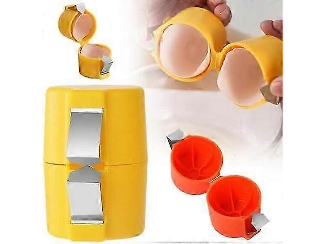 Abridor de cáscaras de huevo manual Rosewell, rompedor y separador de huevos, utensilio de cocina de acero inoxidable para facilitar la extracción de la cáscara.