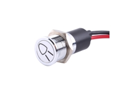 Panel indicador LED de 12 V y 14 mm, luz de advertencia, luz antiniebla, señal de giro para motocicleta, coche y barco (rojo, azul y verde)