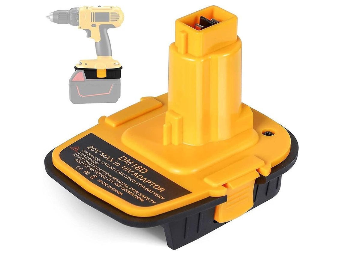 Adaptador De Batería Dm18d Dca1820 Para Dewalt 20v/18v Y Milwaukee M18 18v Con Convertidor Usb Dcb204 Dcb205