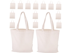 Beige Algodón 50 Bolsas De Lona Vacías Para
