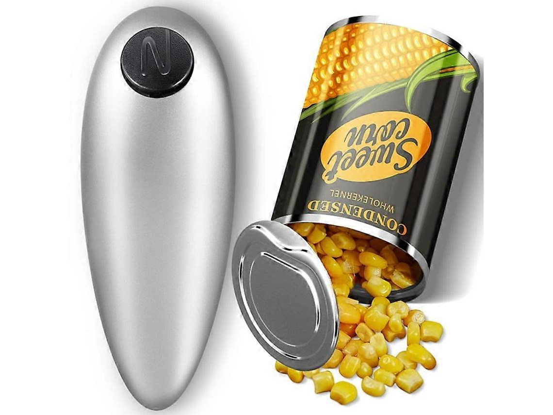 Abrelatas eléctrico automático que abre la mayoría de las latas. Borde liso. Ideal para cocinas, personas con artritis y personas mayores. Nostalgia88