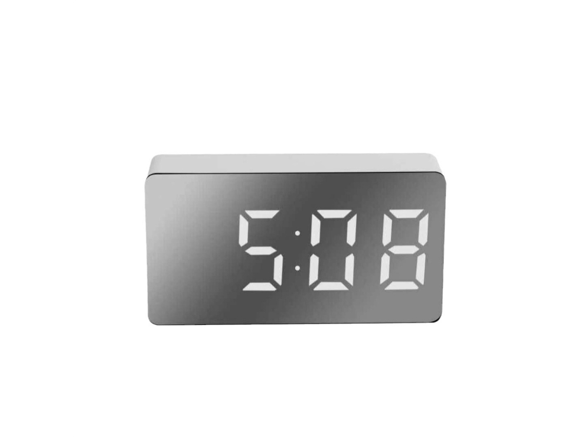 Reloj Espejo Led Mini, Viaje, Despertador Digital, Silencioso