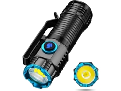 Mini linterna LED recargable de 1000 lúmenes, resistente al agua, 4 modos, táctica, potente, ideal para acampar, clase energética A+++