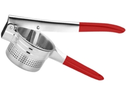 Exprimidor manual compacto de 9 cm, rojo, acero inoxidable, extractor de zumo, ideal para CHABERLU
