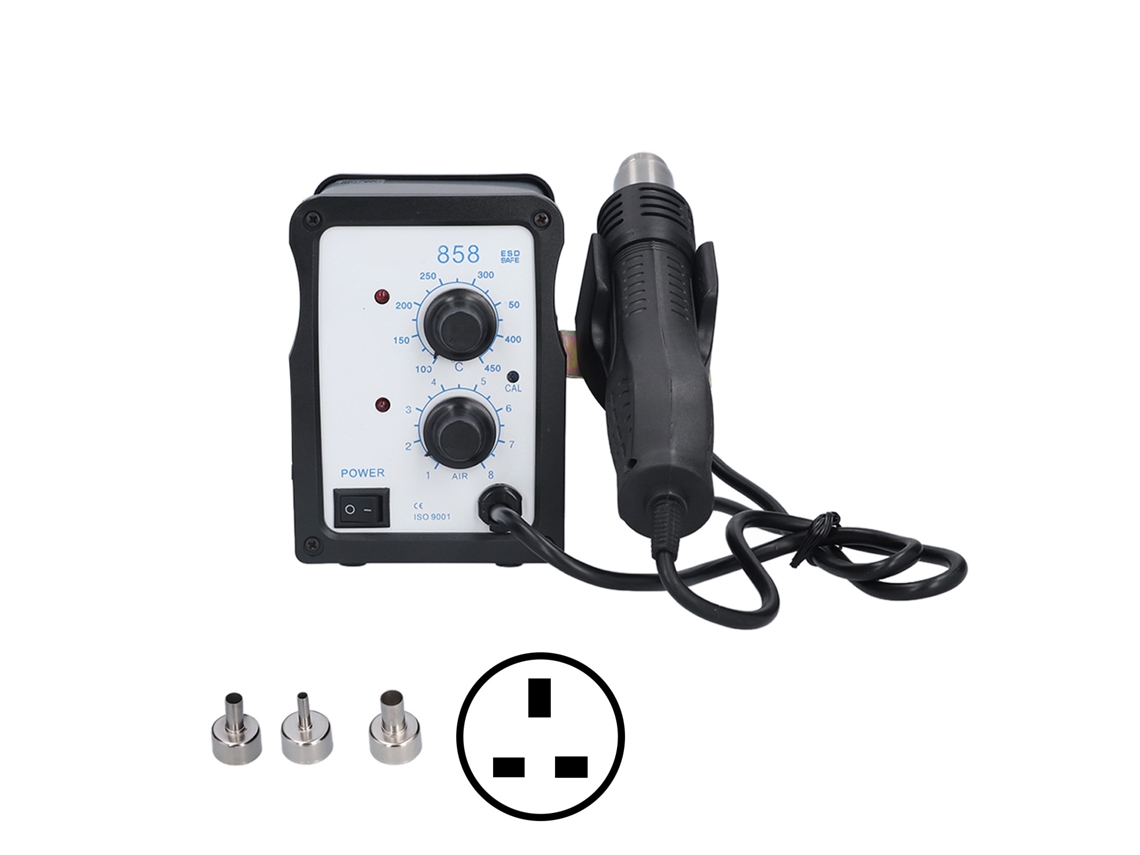 Estación De Reacondicionamiento De Soldadura Smd Con Pantalla Led Digital Y Aire Caliente, Enchufe Británico De 220 V, 700 W, Función De Aire Frío Automático.