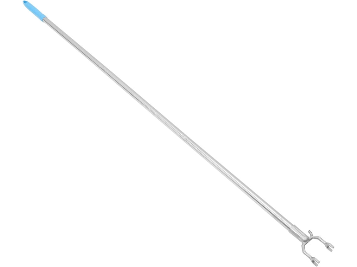 Poste Tendedero Acero Inoxidable Plateado Diseño Minimalista Moderno Barra Largo Alcance Resistente Roturas
