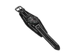 Reloj Pulsera Punk Vintage De Cuero Pu Acero Inoxidable Para Hombres Estudiantes Negro
