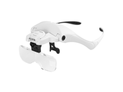 Lupa De Cabeza Con Iluminación Led Y 5 Lentes Ajustables (1.0x-3.5x) Para Reparaciones Y Joyería.