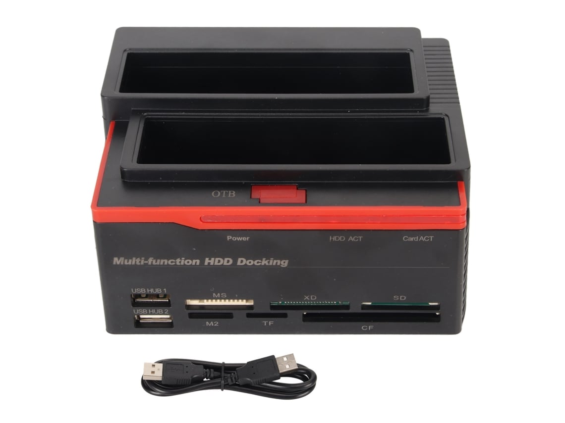 Estación De Acoplamiento Hdd De Doble Bahía Usb2.0 A Lector De Discos Duros Clonados Sata Ide 2.5/3.5 Pulgadas Con Enchufe Uk