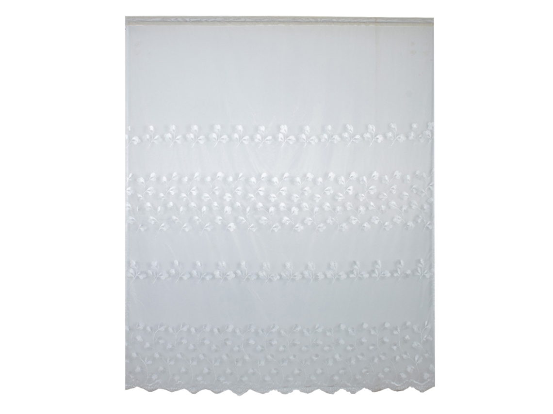Barras De Cortina De Poliéster Para Ventana Decoración De Dormitorio Y Sala De Estar Voilé Blanco