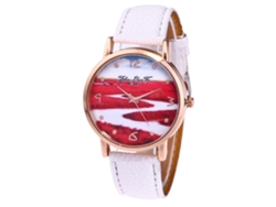 Reloj De Pulsera Moderno De Cuarzo Zhoulianfa Para Estudiantes Con Correa De Pu Y Esfera Redonda Blanca.